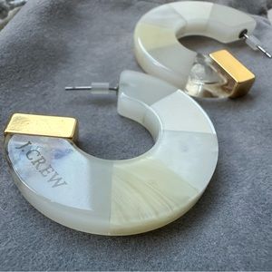 J.Crew Made-in-Italy Mixed Acetate Hoop Earrings